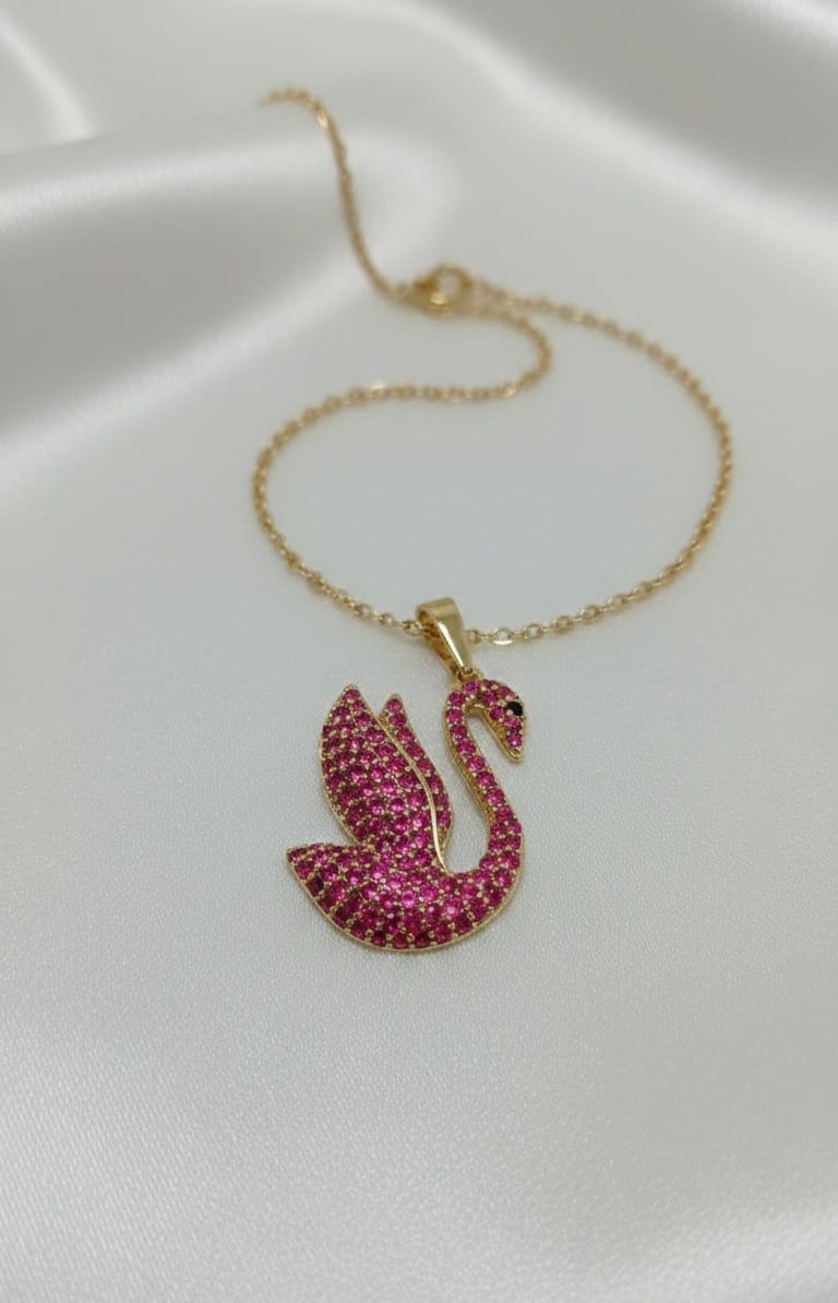 Collana Cigno- SSJewelry - Oro laminato di alta qualità per uso quotidiano - Gioielleria in Ticino