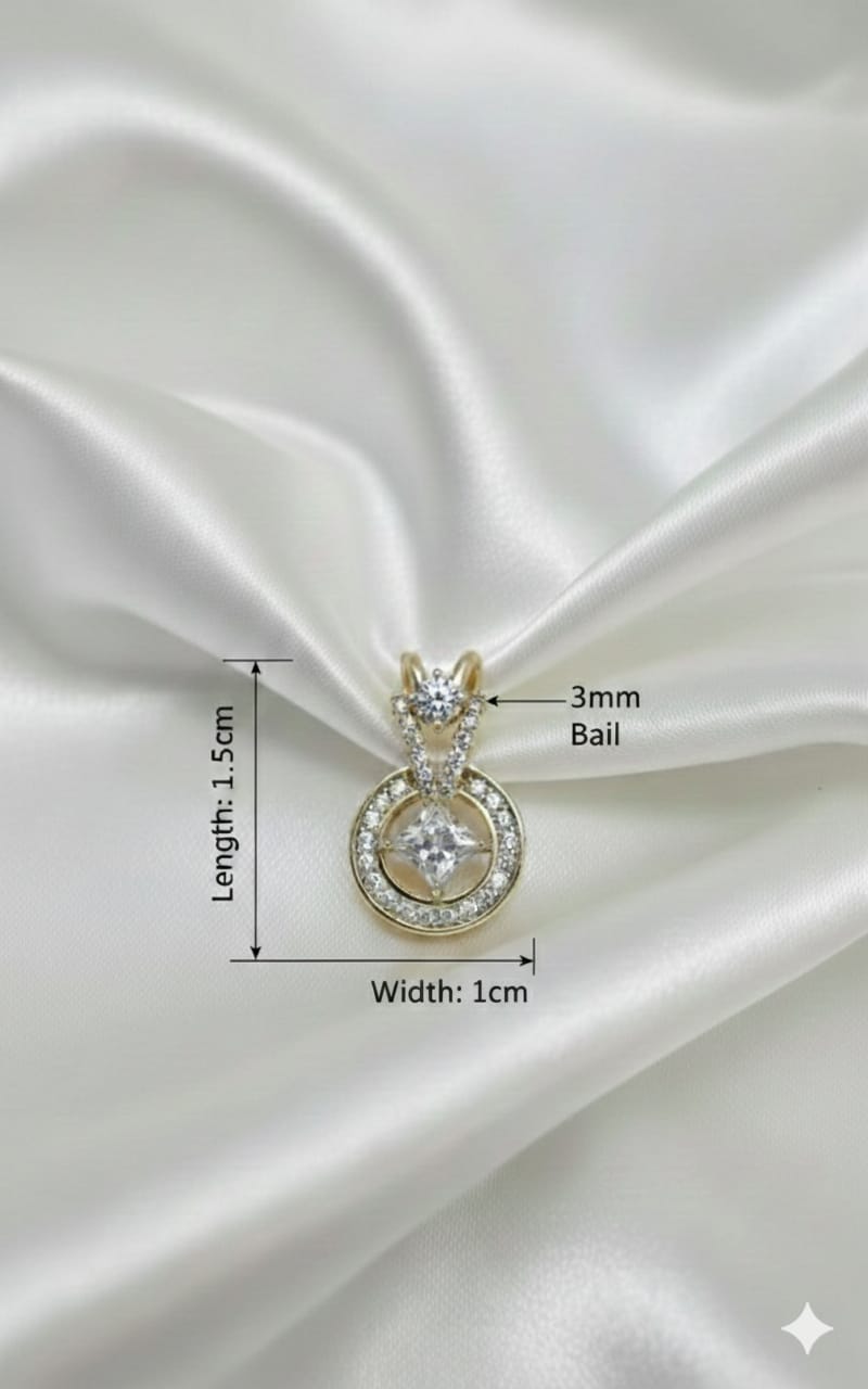 Ciondolo Luce- SSJewelry - Oro Laminato di alta Qualità per uso quotidiano- Gioielleria in Ticino.