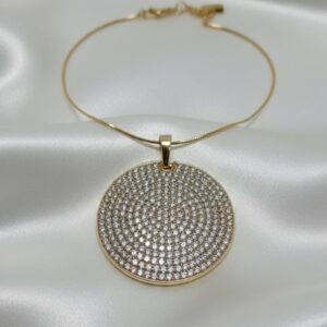 Ciondolo Eclissi- SSJewelry - Oro Laminato di alta Qualità per uso quotidiano- Gioielleria in Ticino.