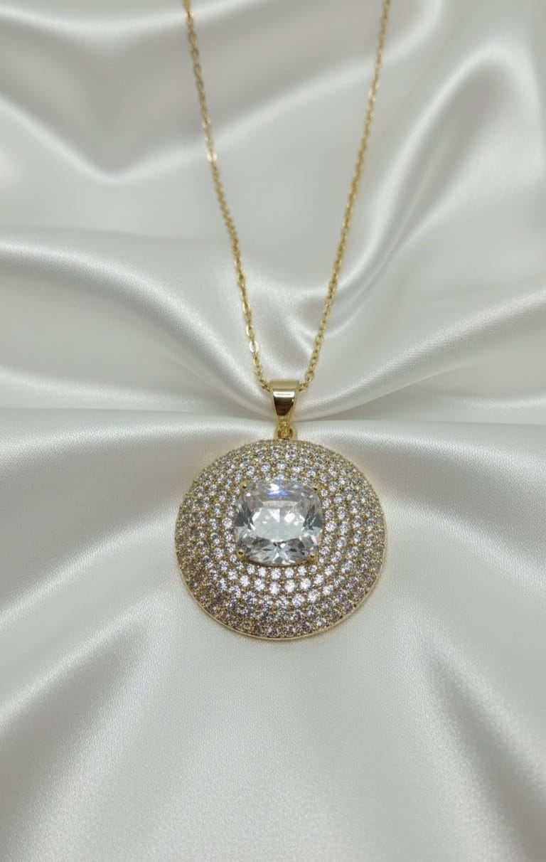 Ciondolo Bagliore- SSJewelry - Oro Laminato di alta Qualità per uso quotidiano- Gioielleria in Ticino.