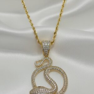 Ciondolo Serpente- SSJewelry - Oro Laminato di alta Qualità per uso quotidiano- Gioielleria in Ticino.