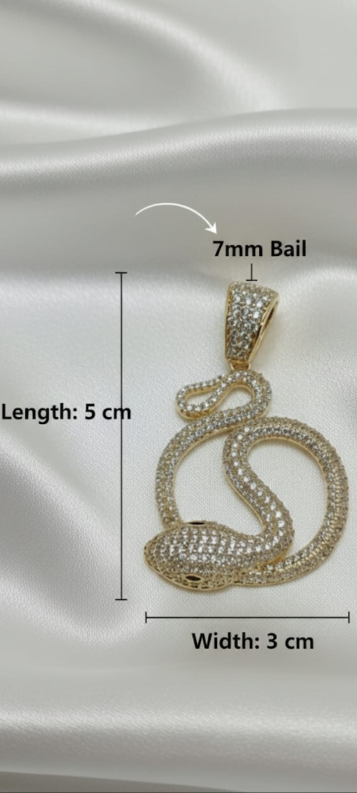 Ciondolo Serpente- SSJewelry - Oro Laminato di alta Qualità per uso quotidiano- Gioielleria in Ticino.