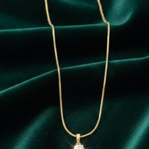 Ciondolo Doppia Pietra- SSJewelry - Oro Laminato di alta Qualità per uso quotidiano- Gioielleria in Ticino