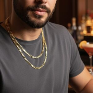 Collana Flat Mariner- SSJewelry - Oro laminato di alta qualità per uso quotidiano - Gioielleria in Ticino