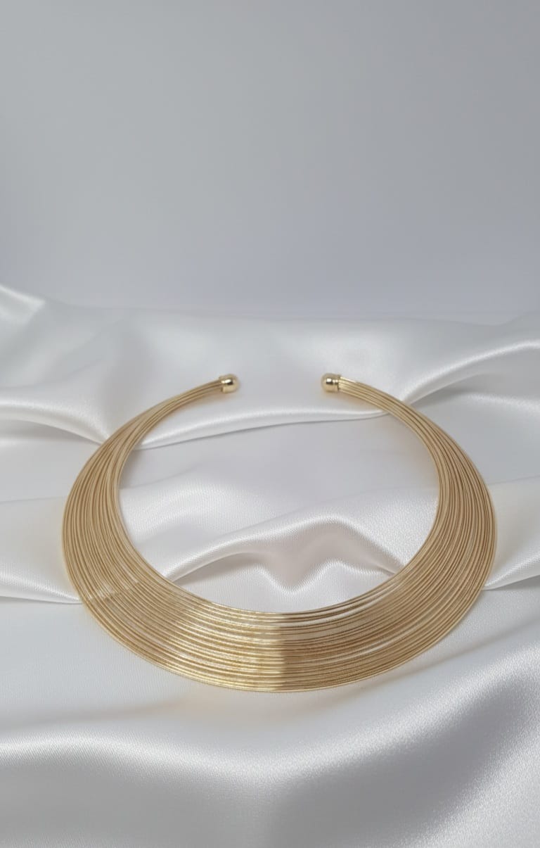 Collana Girocollo Rigido Cleo- SSJewelry - Oro laminato di alta qualità per uso quotidiano - Gioielleria in Ticino