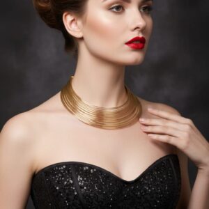 Collana Girocollo Rigido Cleo- SSJewelry - Oro laminato di alta qualità per uso quotidiano - Gioielleria in Ticino