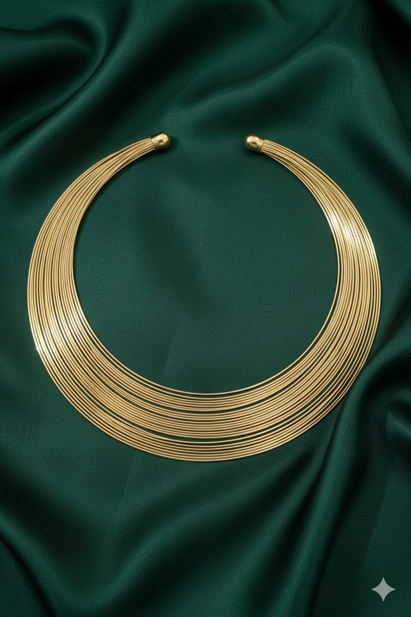 Collana Girocollo Rigido Cleo- SSJewelry - Oro laminato di alta qualità per uso quotidiano - Gioielleria in Ticino