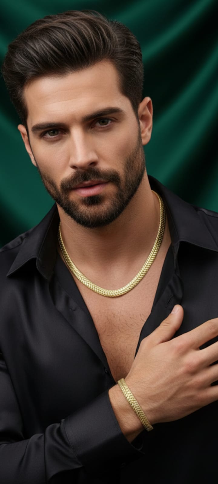 Collana Set Herringbone Royale- SSJewelry - Oro laminato di alta qualità per uso quotidiano - Gioielleria in Ticino