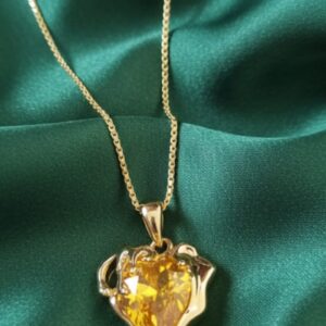 Ciondolo Luce d´Ambra- SSJewelry - Oro Laminato di alta Qualità per uso quotidiano- Gioielleria in Ticino.