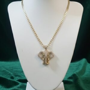 Ciondolo Elefante- SSJewelry - Oro Laminato di alta Qualità per uso quotidiano- Gioielleria in Ticino.