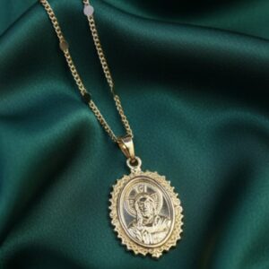 Ciondolo Medaglione Sacro- SSJewelry - Oro Laminato di alta Qualità per uso quotidiano- Gioielleria in Ticino.