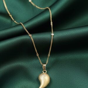 Ciondolo Goccia Satinata- SSJewelry - Oro Laminato di alta Qualità per uso quotidiano- Gioielleria in Ticino.