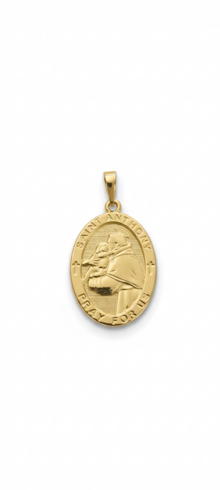 Ciondolo Medaglia Sant´Antonio- SSJewelry - Oro Laminato di alta Qualità per uso quotidiano- Gioielleria in Ticino.