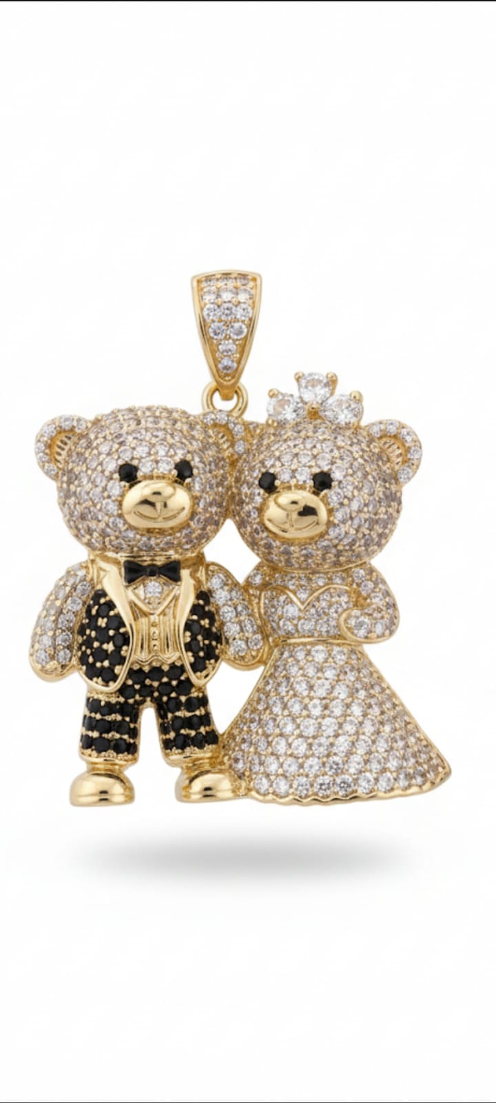 Ciondolo Coppia Orsetti- SSJewelry - Oro Laminato di alta Qualità per uso quotidiano- Gioielleria in Ticino.