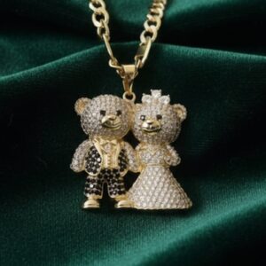 Ciondolo Coppia Orsetti - SSJewelry - Oro Laminato di alta Qualità per uso quotidiano- Gioielleria in Ticino.