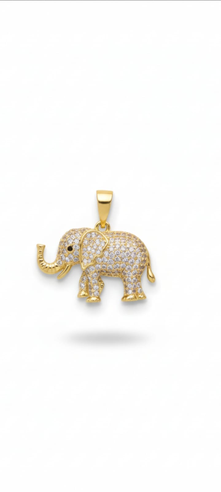 Ciondolo Elefante Portafortuna- SSJewelry - Oro Laminato di alta Qualità per uso quotidiano- Gioielleria in Ticino.