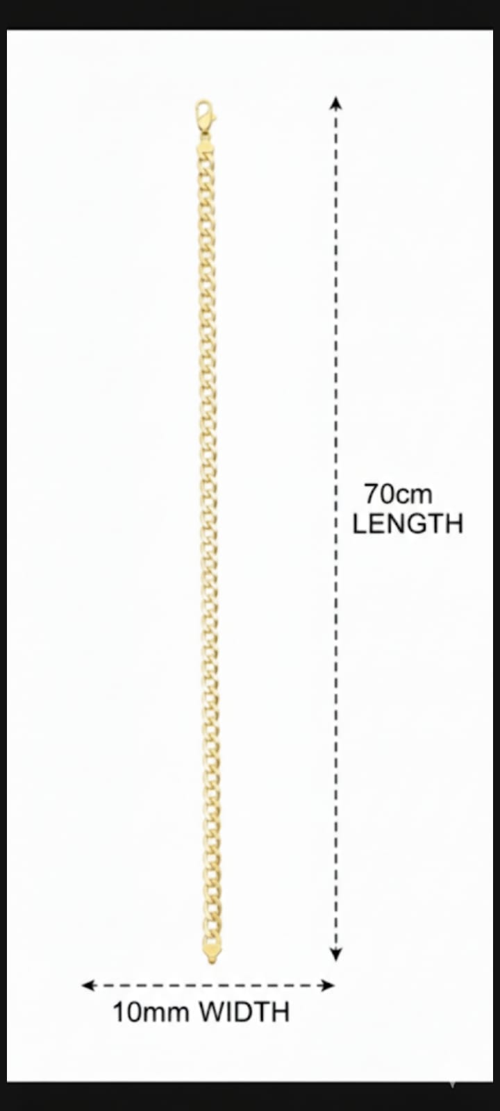 Collana Cuban Link Big- SSJewelry - Oro laminato di alta qualità per uso quotidiano - Gioielleria in Ticino