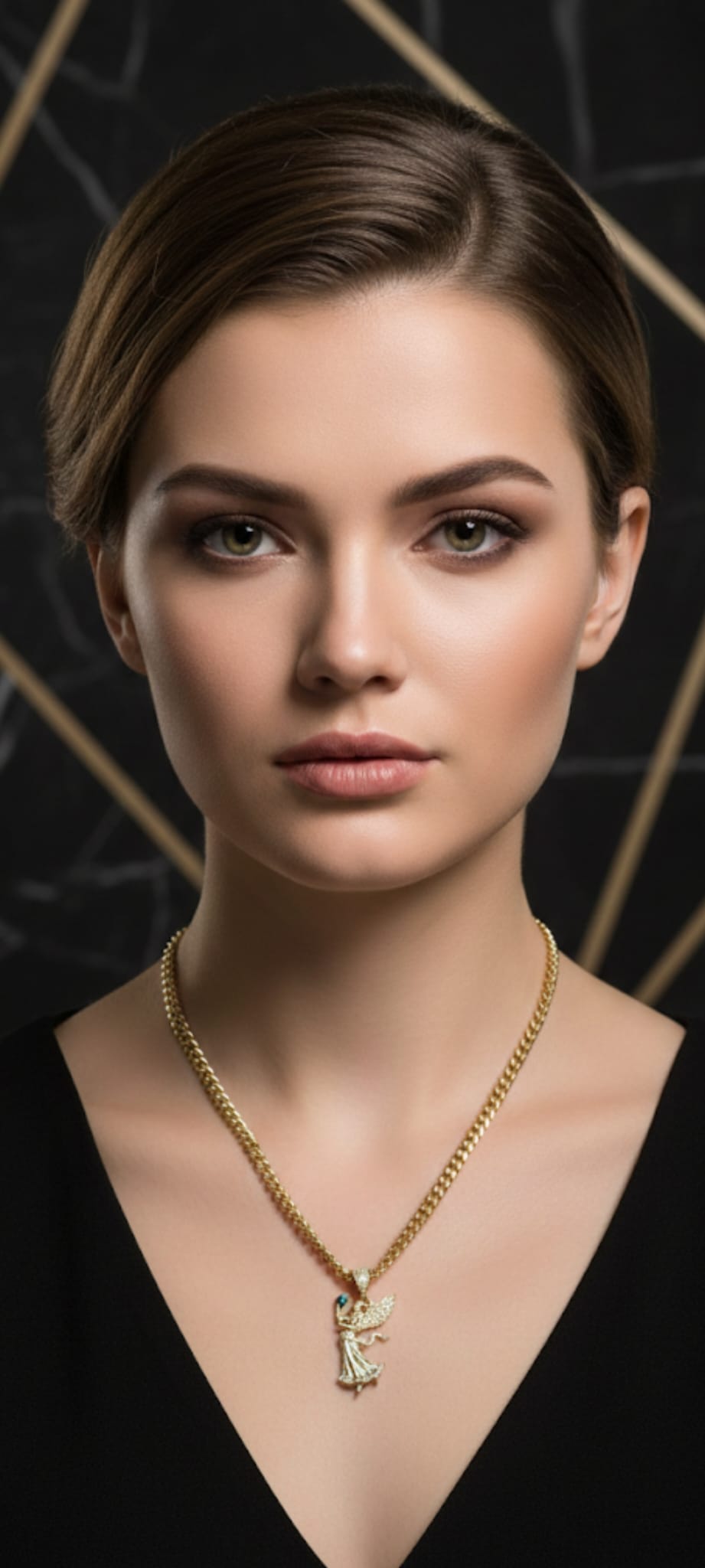 Ciondolo Angelo della Speranza- SSJewelry - Oro Laminato di alta Qualità per uso quotidiano- Gioielleria in Ticino.