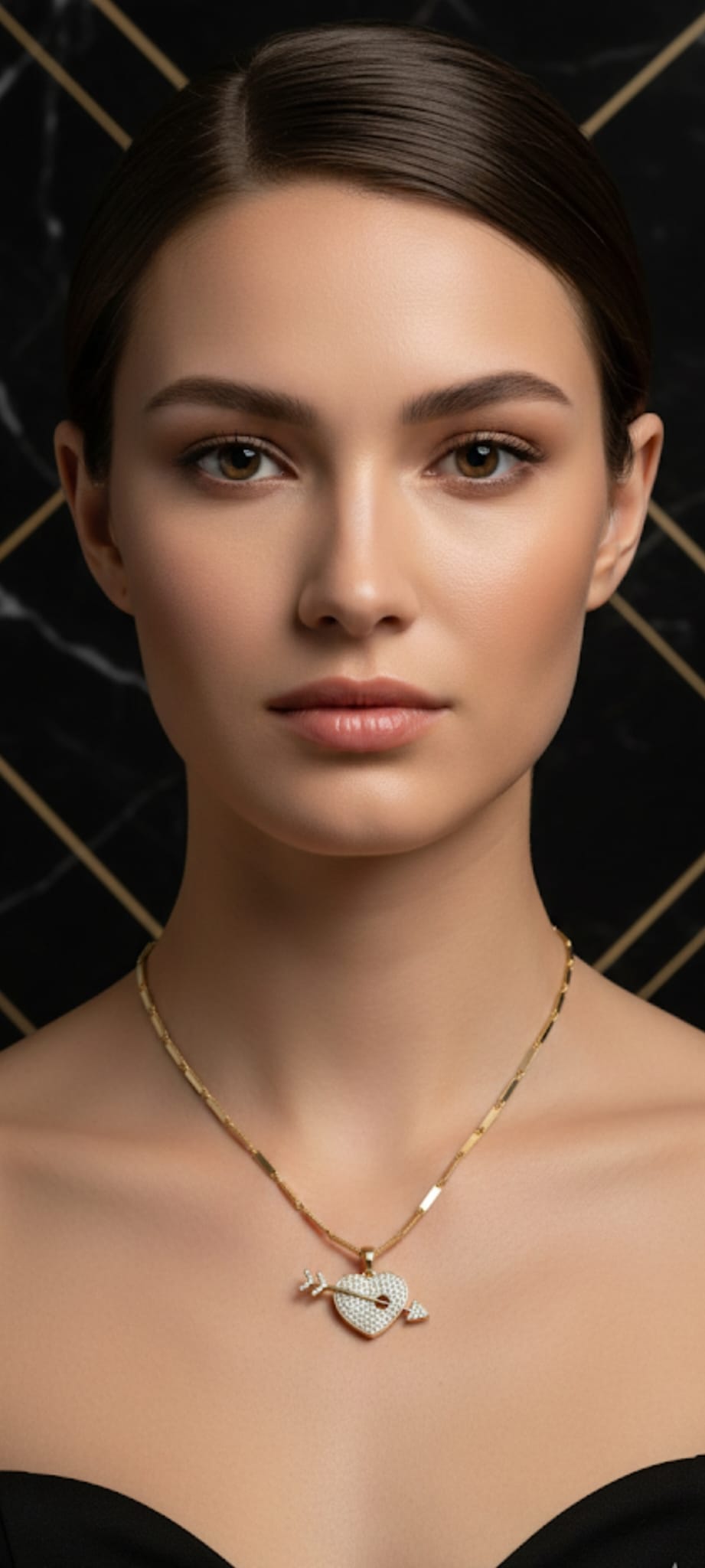 Ciondolo Cuore di Cupido - SSJewelry - Oro Laminato di alta Qualità per uso quotidiano- Gioielleria in Ticino