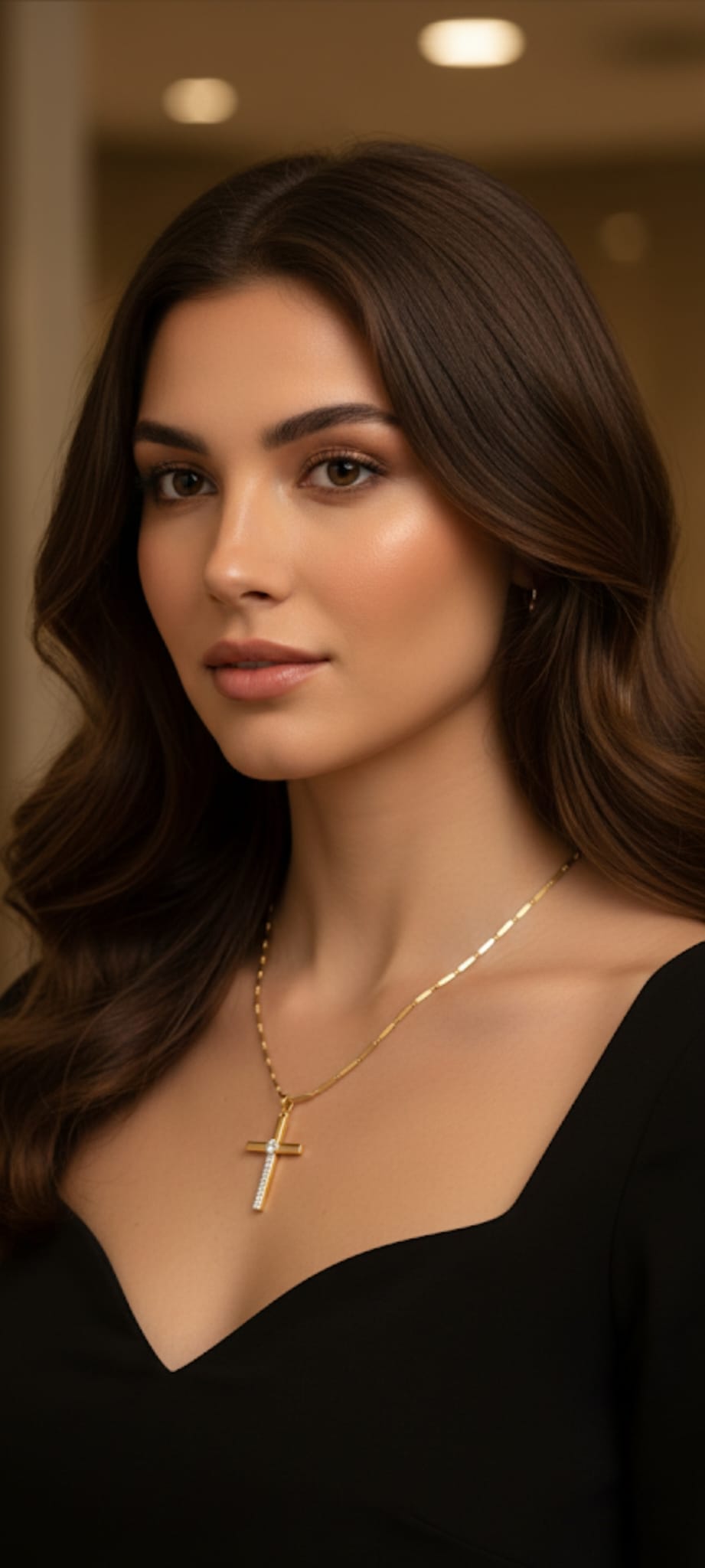 Collana Essenza Dorata- SSJewelry - Oro laminato di alta qualità per uso quotidiano - Gioielleria in Ticino