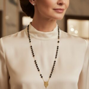 Collana Rosario Fede e Luce- SSJewelry - Oro laminato di alta qualità per uso quotidiano - Gioielleria in Ticino