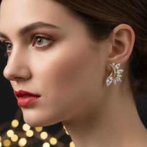 ​Orecchini Mezzaluna di Cristallo- SSJewelry - Oro laminato di alta qualità per uso quotidiano - Gioielleria in Ticino