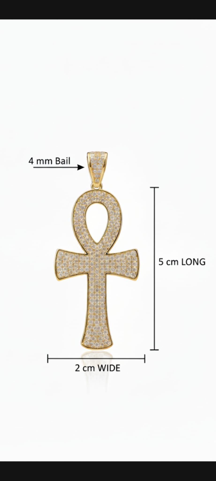 Ciondolo Croce Ankh- SSJewelry - Oro Laminato di alta Qualità per uso quotidiano- Gioielleria in Ticino.