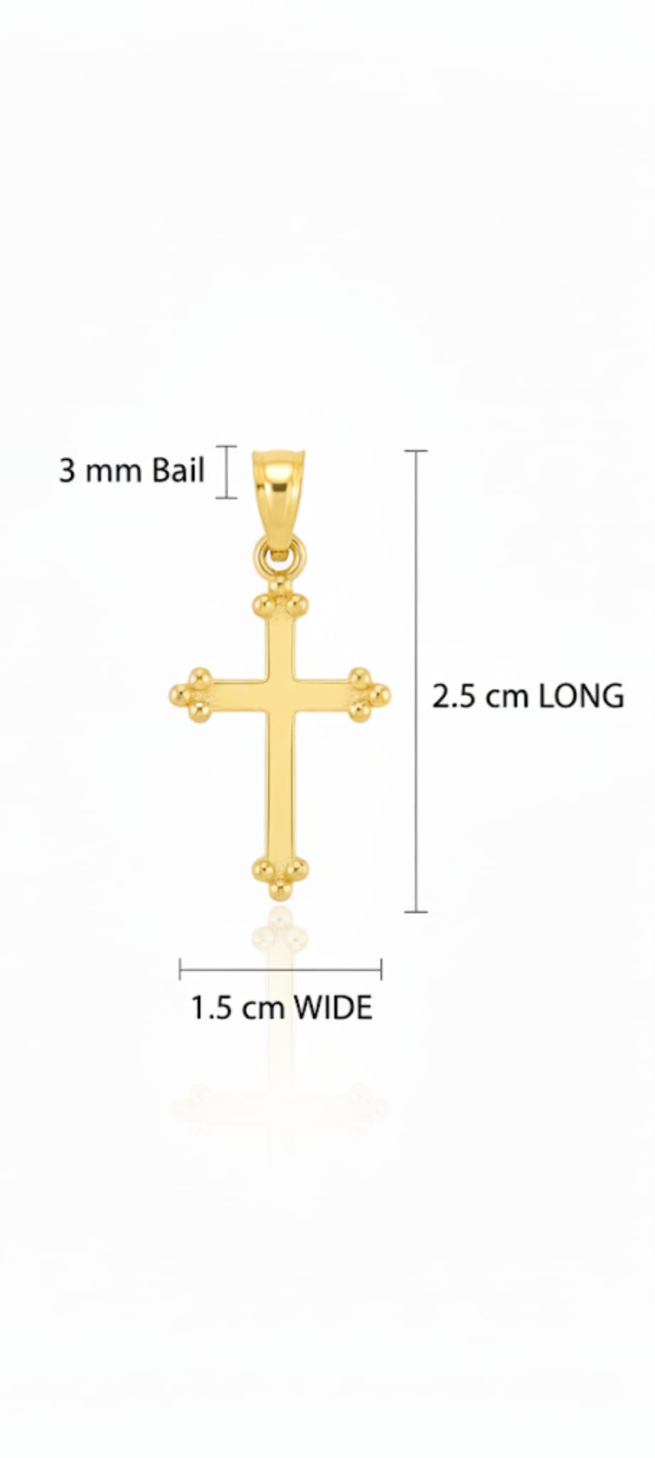 Ciondolo Croce Elegance- SSJewelry - Oro Laminato di alta Qualità per uso quotidiano- Gioielleria in Ticino.