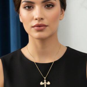 Ciondolo Splendore Gotico- SSJewelry - Oro Laminato di alta Qualità per uso quotidiano- Gioielleria in Ticino.