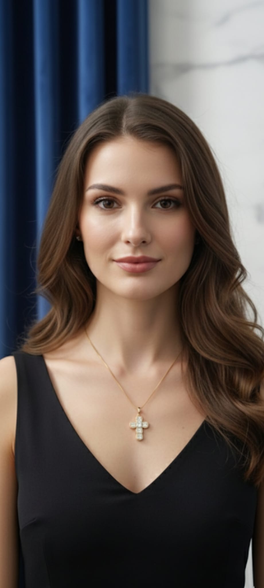 Ciondolo Croce Quadrata- SSJewelry - Oro Laminato di alta Qualità per uso quotidiano- Gioielleria in Ticino.