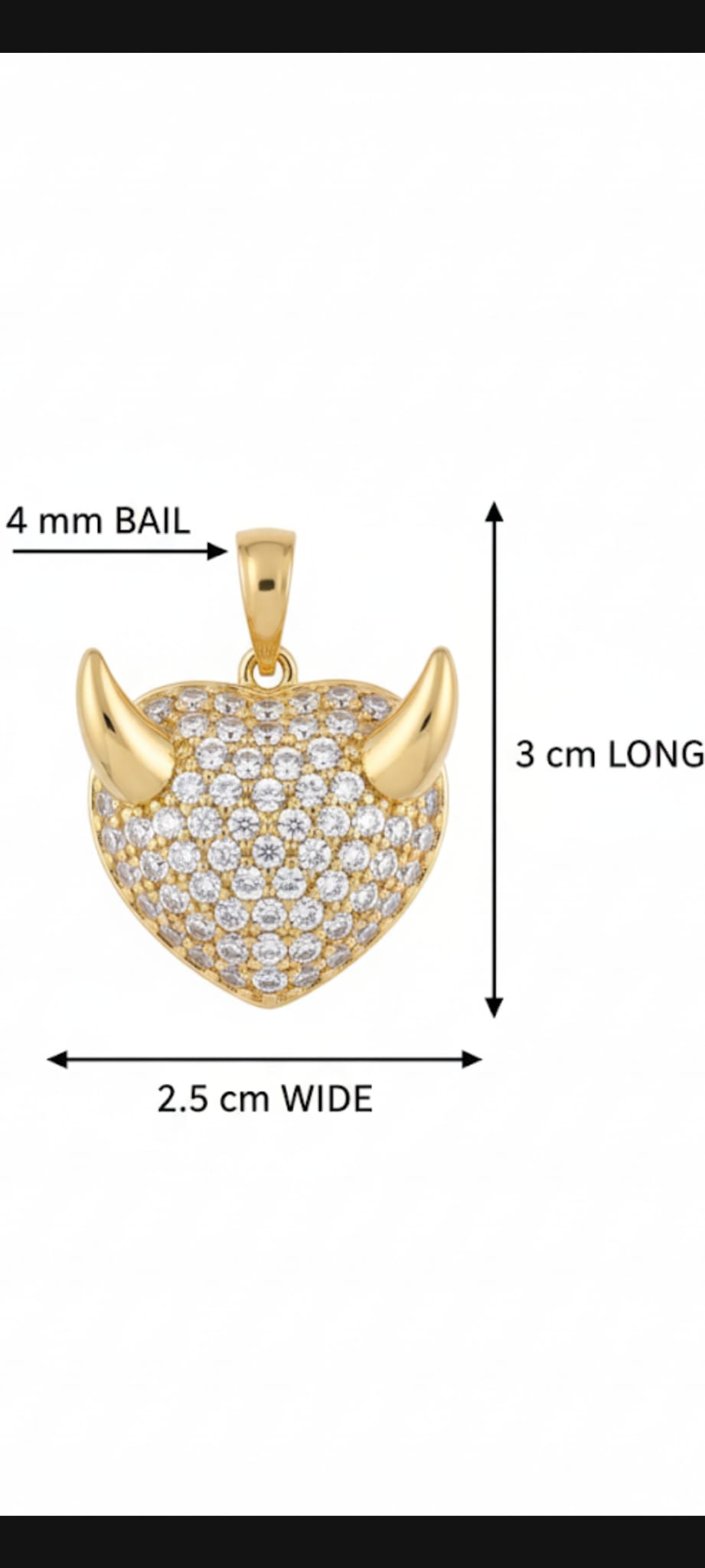 Ciondolo Little Devil- SSJewelry - Oro Laminato di alta Qualità per uso quotidiano- Gioielleria in Ticino.