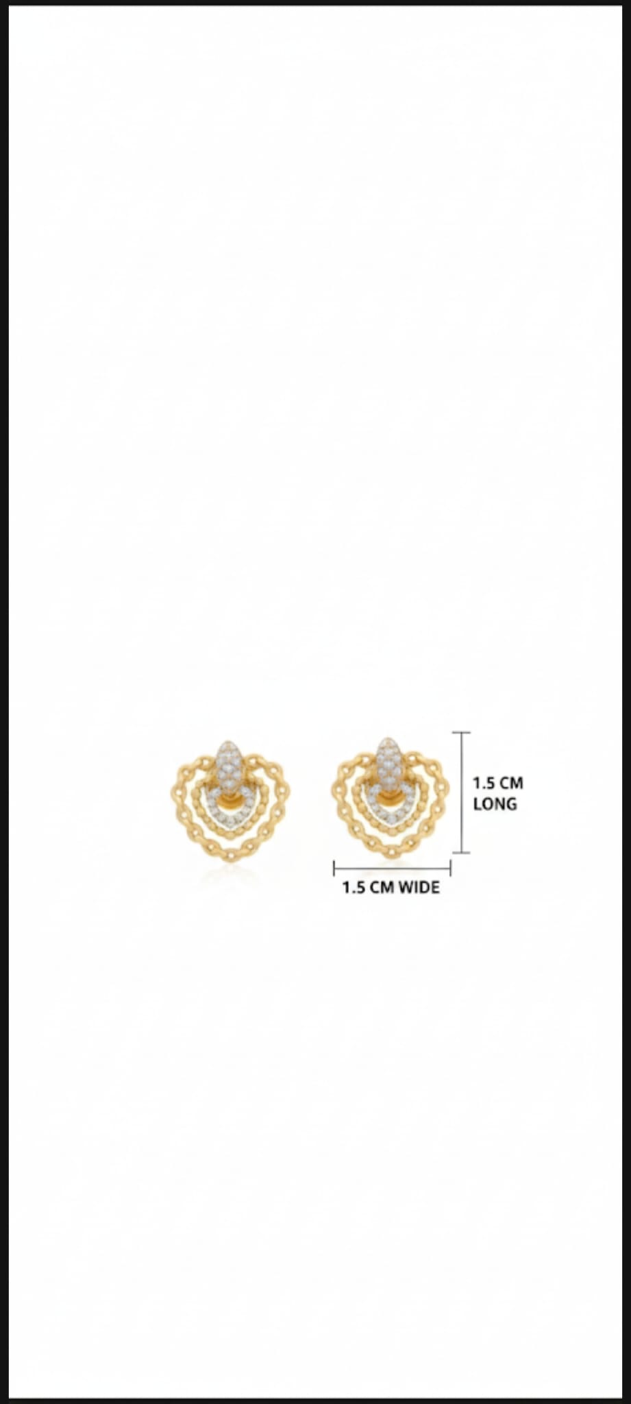 Orecchini a Lobo Cuore Reale- SSJewelry - Oro laminato di alta qualità per uso quotidiano - Gioielleria in Ticino