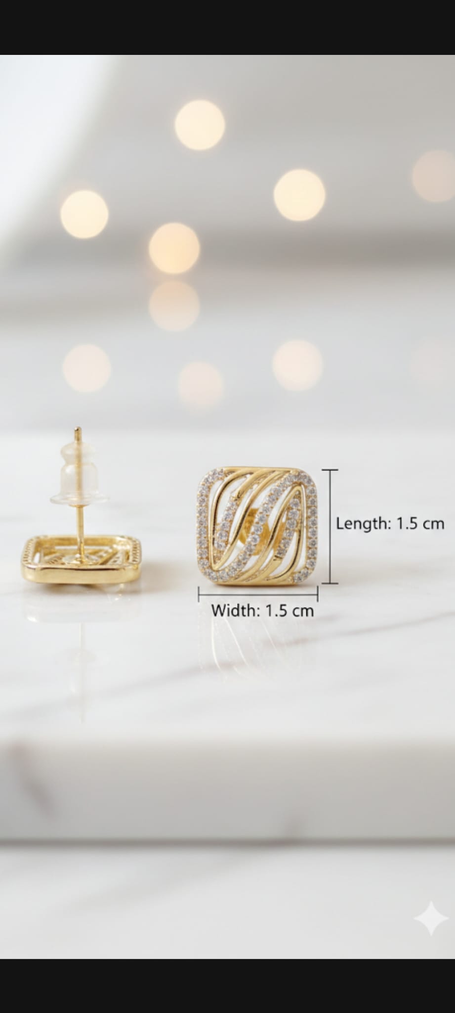 Orecchini Vortice di Luce- SSJewelry - Oro laminato di alta qualità per uso quotidiano - Gioielleria in Ticino