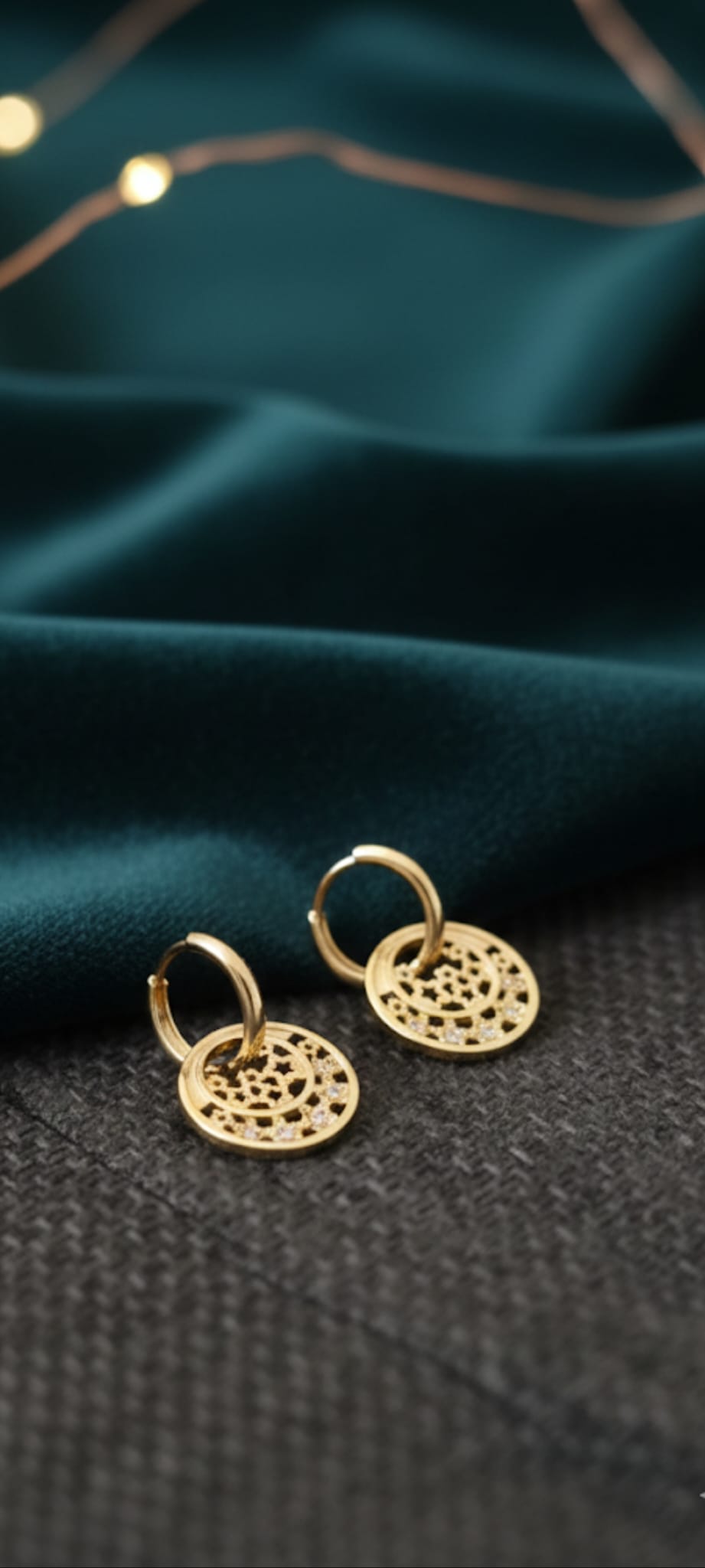 Orecchini Luna e Stelle- SSJewelry - Oro laminato di alta qualità per uso quotidiano - Gioielleria in Ticino