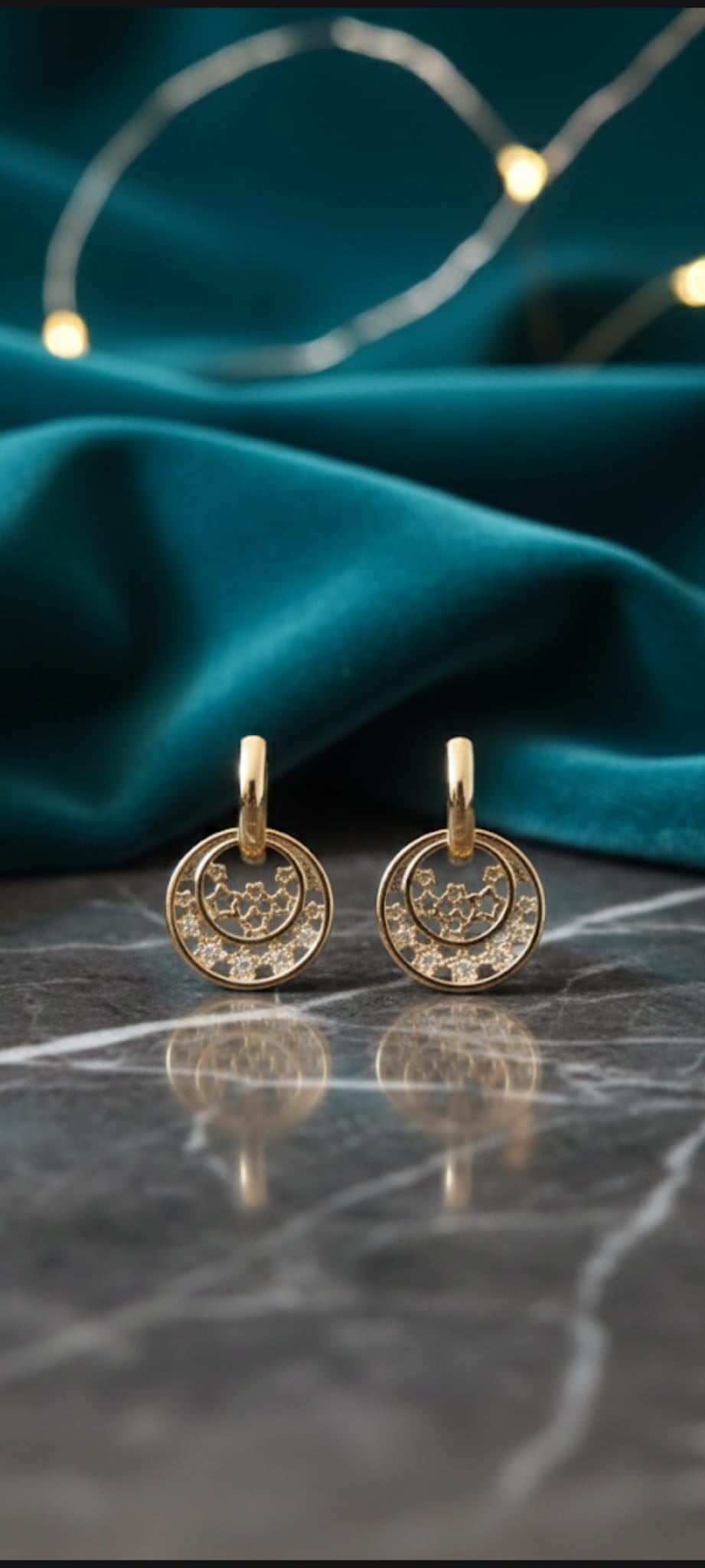 Orecchini Luna e Stelle- SSJewelry - Oro laminato di alta qualità per uso quotidiano - Gioielleria in Ticino