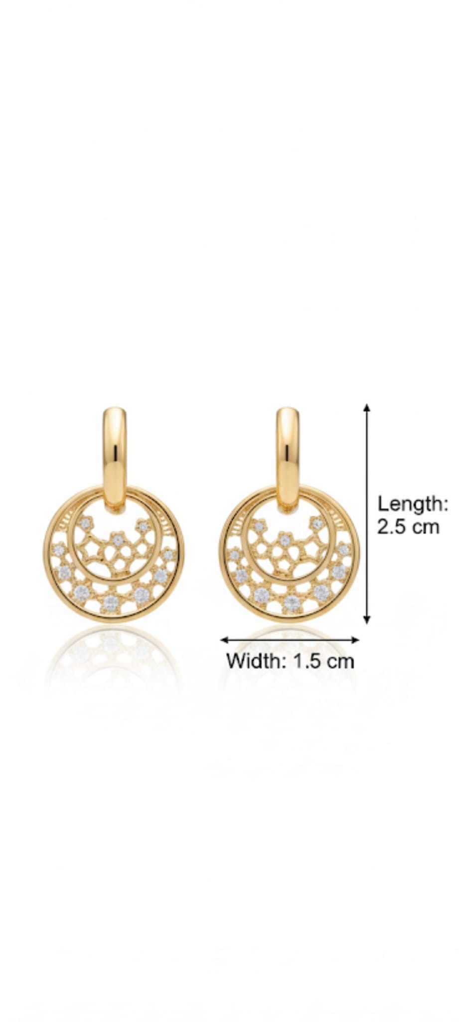 Orecchini Luna e Stelle- SSJewelry - Oro laminato di alta qualità per uso quotidiano - Gioielleria in Ticino