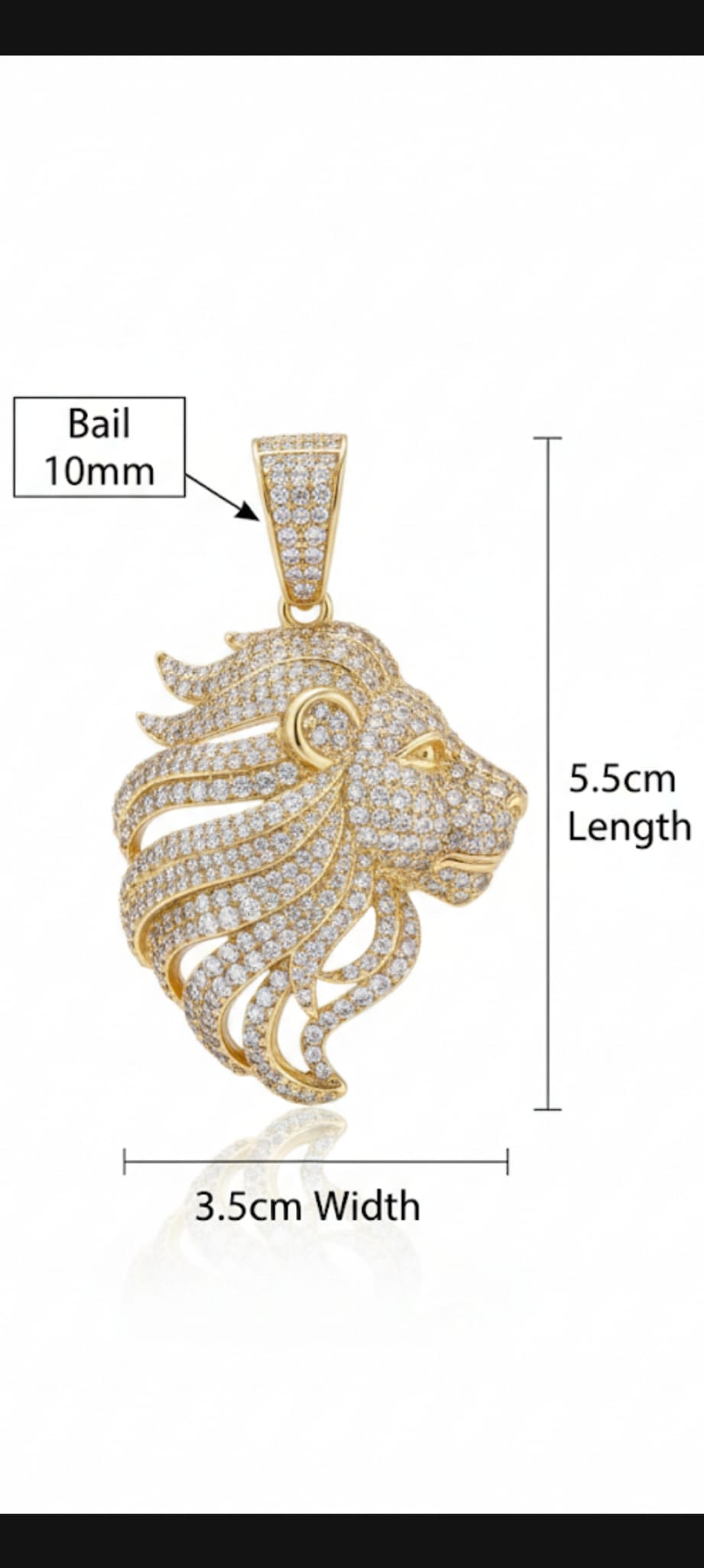 iondolo Testa di Leone- SSJewelry - Oro Laminato di alta Qualità per uso quotidiano- Gioielleria in Ticino.