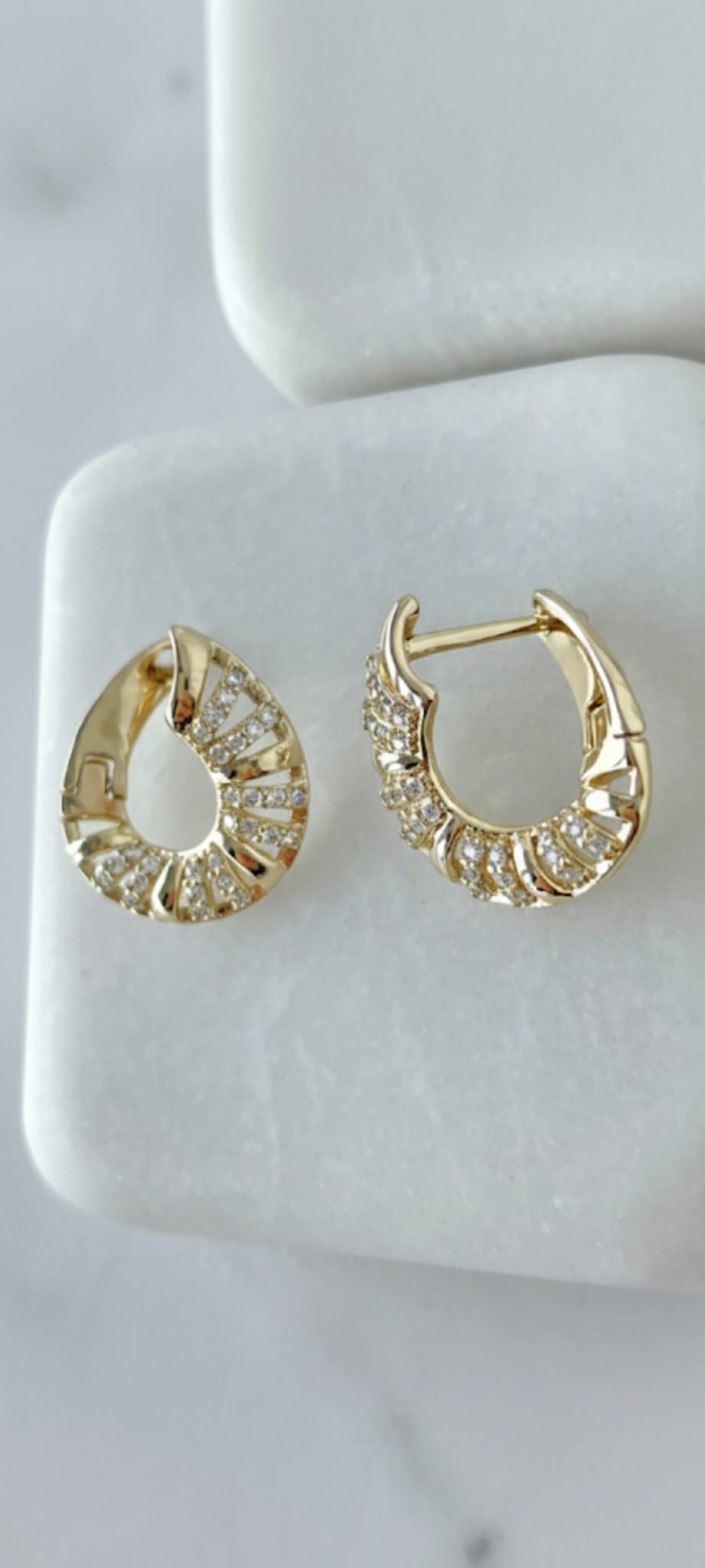 Orecchini Goccia di Sole- SSJewelry - Oro laminato di alta qualità per uso quotidiano - Gioielleria in Ticino