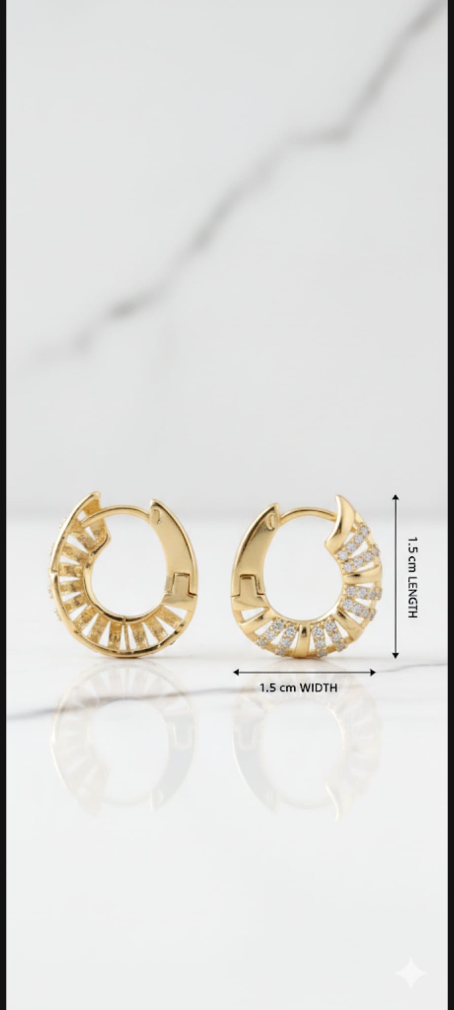 Orecchini Goccia di Sole- SSJewelry - Oro laminato di alta qualità per uso quotidiano - Gioielleria in Ticino