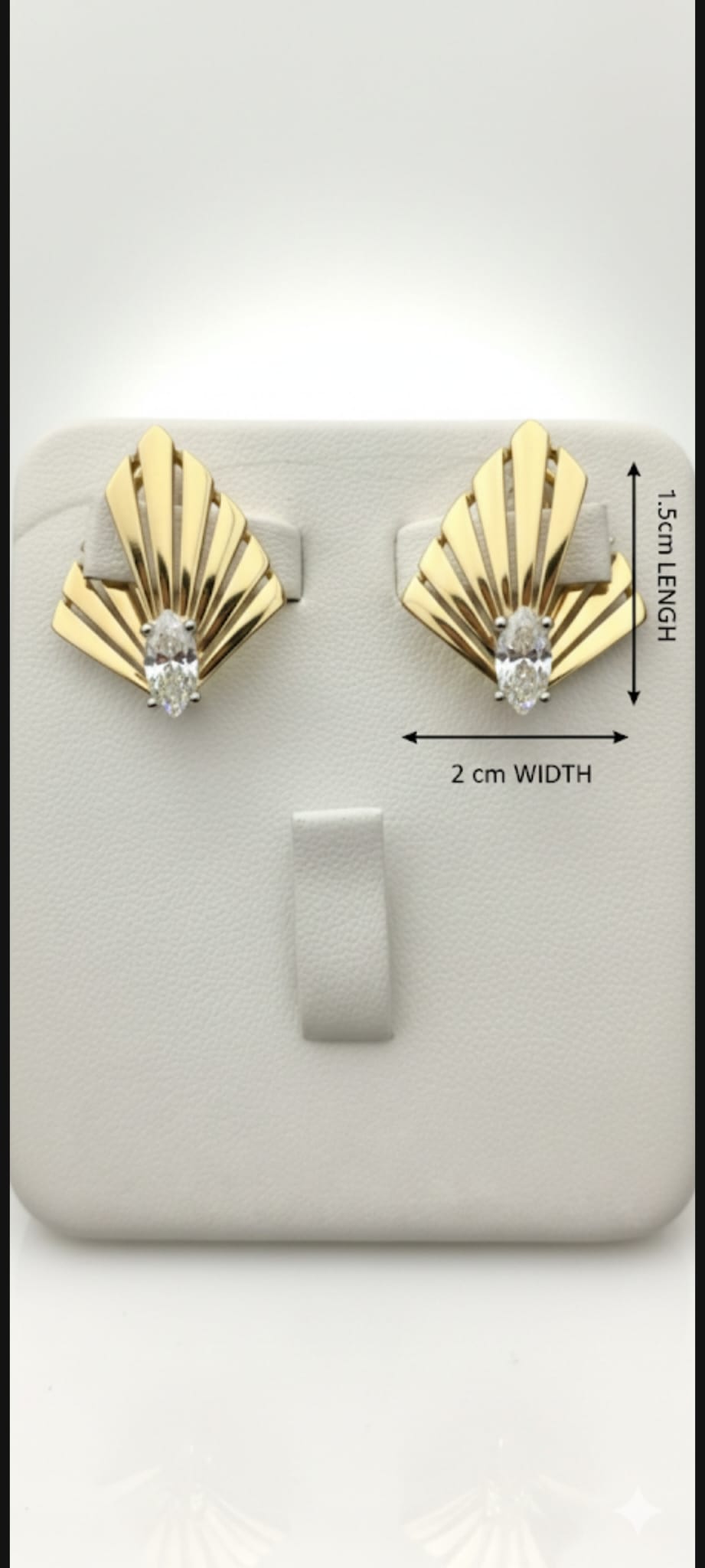 Orecchini Ventaglio Reale- SSJewelry - Oro laminato di alta qualità per uso quotidiano - Gioielleria in Ticino