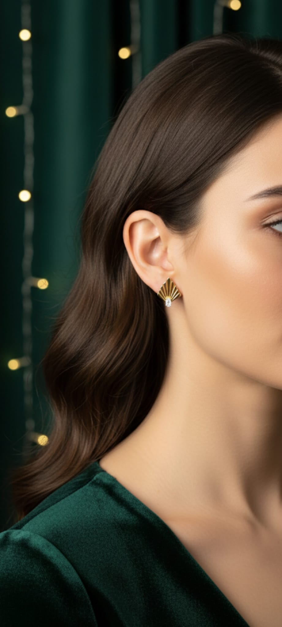 Orecchini Ventaglio Reale- SSJewelry - Oro laminato di alta qualità per uso quotidiano - Gioielleria in Ticino
