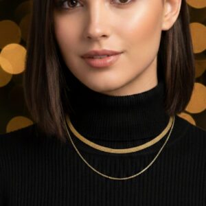 Collana Doppio Filo- SSJewelry - Oro laminato di alta qualità per uso quotidiano - Gioielleria in Ticino
